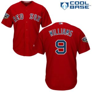 Superb Red Sox #9 Ted Williams Red New Cool Base 2018 World Series Stitched MLB Jersey