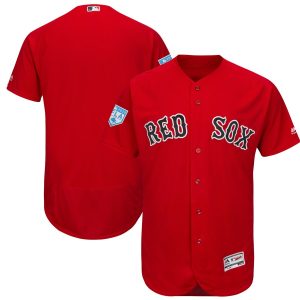 Superb Red Sox Blank Red 2019 Spring Training Flex Base Stitched MLB Jersey