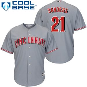 Superb Reds #21 Reggie Sanders Grey Cool Base Stitched Youth MLB Jersey Sports enthusiasts seize this opportunity Order now to feel the game excitement