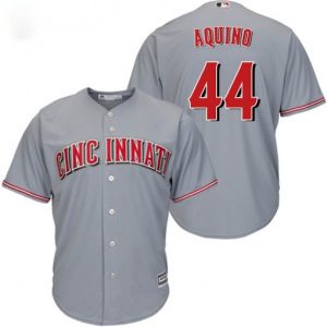 Superb Reds #44 Aristides Aquino Grey Cool Base Stitched Youth MLB Jersey Retailers boost your inventory Order now to meet customer demand
