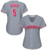 Superb Reds #5 Johnny Bench Grey Road Women's Stitched MLB Jersey Limited stock Order now to show your love for your team