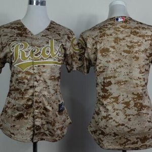 Superb Reds Blank Camo Women's Alternate Cool Base Stitched MLB Jersey With high demand Don't miss out Order now to wear your team colors