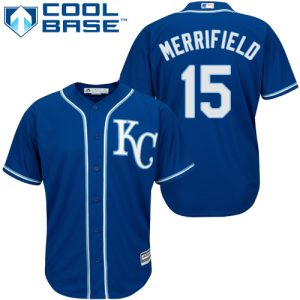 Superb Royals #15 Whit Merrifield Royal Blue Cool Base Stitched Youth MLB Jersey Sports fans this is your chance Order soon to be part of the action