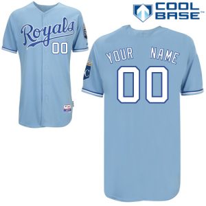 Superb Royals Personalized Authentic Light Blue Cool Base MLB Jersey (S 3XL)