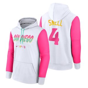 Superb San Diego Padres #4 Blake Snell Men's Nike MLB 2022 City Connect Hoodie   White