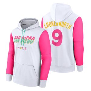 Superb San Diego Padres #9 Jake Cronenworth Men's Nike MLB 2022 City Connect Hoodie   White