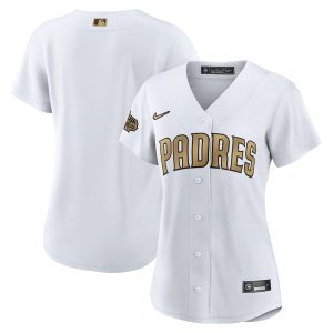 Superb San Diego Padres Blank Women's Nike White 2022 MLB All Star Game Replica Jersey Hurry Exclusive offer Place your order immediately for a great jersey