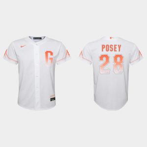 Superb San Francisco Giants #28 Buster Posey Youth 2021 City Connect White Jersey Sports enthusiasts seize this opportunity Order now to feel the game excitement