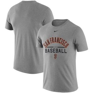 Superb San Francisco Giants Nike Away Practice T Shirt Heathered Gray