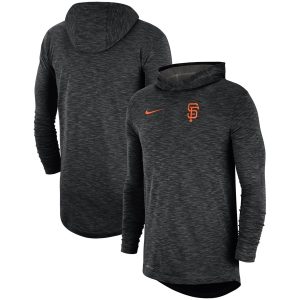 Superb San Francisco Giants Nike Performance Slub Pullover Hoodie Black