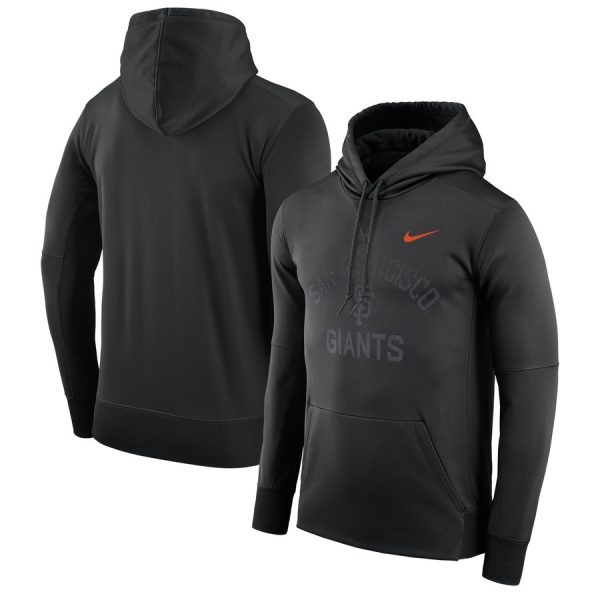 Superb San Francisco Giants Nike Therma Pullover Hoodie Black