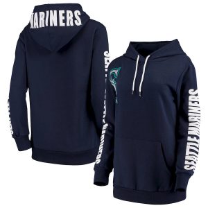 Superb Seattle Mariners G III 4Her by Carl Banks Women's 12th Inning Pullover Hoodie Navy
