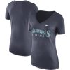 Superb Seattle Mariners Nike Women's Tri Blend Practice T Shirt Navy