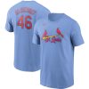 Superb St. Louis Cardinals #46 Paul Goldschmidt Nike Name & Number T Shirt Light Blue Retailers boost your inventory Order now to meet customer demand