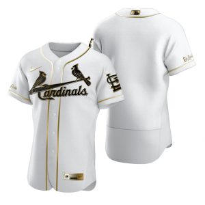 Superb St. Louis Cardinals Blank White Nike Men's Authentic Golden Edition MLB Jersey