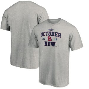 Superb St. Louis Cardinals Majestic 2019 Postseason ACE T Shirt Heather Gray