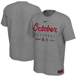 Superb St. Louis Cardinals Nike 2019 Postseason Legend October T Shirt Heather Gray