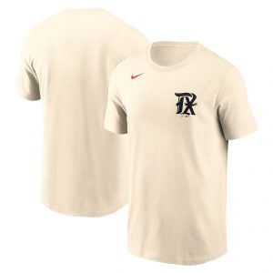 HighQuality Texas Rangers Blank Men's Nike Cream 2023 City Connect Wordmark T Shirt Collectors this is a must have Add it to your collection by ordering