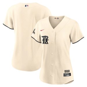 Superb Texas Rangers Blank Women's Nike Cream 2023 City Connect Replica Jersey Act fast Only a few left Secure yours today