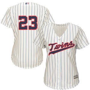 Superb Twins #23 Nelson Cruz Cream Strip Alternate Women's Stitched MLB Jersey With high demand Don't miss out Order now to wear your team colors