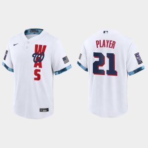 Superb Washington Nationals Custom 2021 MLB All Star Game Fan's Version White Jersey