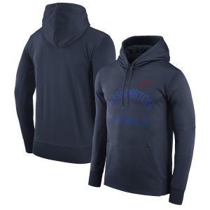 Superb Washington Nationals Nike Therma Pullover Performance Hoodie Navy
