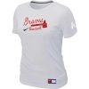 Superb Women's Atlanta Braves Nike Short Sleeve Practice MLB T Shirt White