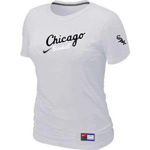 Superb Women's Chicago White Sox Nike Away Practice MLB T Shirt White