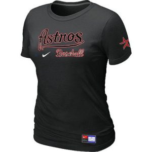 Superb Women's MLB Houston Astros Black Nike Short Sleeve Practice T Shirt