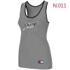 Superb Women's Nike Chicago White Sox Tri Blend Racerback Stretch Tank Top Light Grey