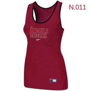 Superb Women's Nike Los Angeles Angels Tri Blend Racerback Stretch Tank Top Red