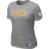 Superb Women's Oakland Athletics Nike Short Sleeve Practice MLB T Shirt Light Grey