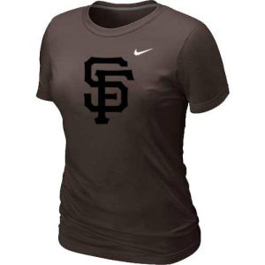 Superb Women's San Francisco Giants Heathered Nike Brown Blended T Shirt
