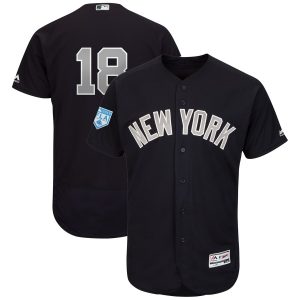 Superb Yankees #18 Didi Gregorius Navy Alternate 2019 Spring Training Flex Base Stitched MLB Jersey