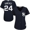 Superb Yankees #24 Gary Sanchez Navy Blue Women's Alternate Stitched MLB Jersey Collectors this is a must have Add it to your collection by ordering
