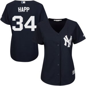 Superb Yankees #34 J.A. Happ Navy Blue Alternate Women's Stitched MLB Jersey Collectors this is a must have Add it to your collection by ordering