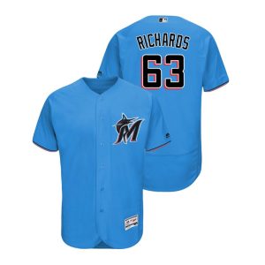 Superb marlins #63 Trevor Richards Blue Alternate 2019 Authentic Collection Flex Base Stitched MLB Jersey